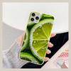 Fruit Lemon Phone Case For IPhone 14 11 12 13 Mini Pro Xs Max 8 7 6 6S Plus X XR Solid Candy Color Case