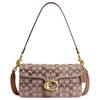Tabby 26 Crystal Logo Jacquard Classic Design Natural Grain Nappa Leather Shoulder Bag Medium Women Shoulder Bag Mushroom CDZ34-B4MS