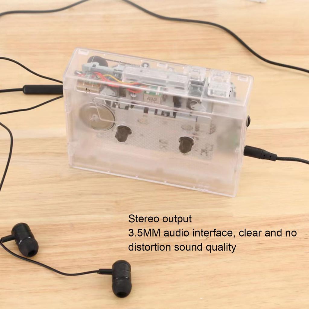 Asixxsix Cassette Tape Portable Vintage Bluetooth Cassette AUX MP3 USB Flash Drive and USB Card Reader Compatible Player, Player, 3.5mm Terminal,