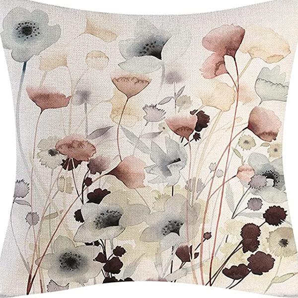 Plant and Flower Print Pillow Case Car Home Sofa Living Room Linen Pillow Cushion Nordic Style