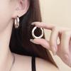 Minimalist Geometric Luxury Hoop Earrings – Chic Versatile Design