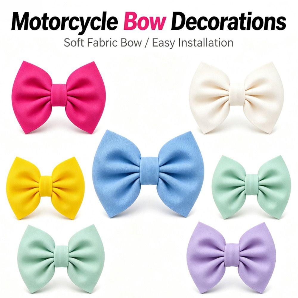 Fabric Motorcycle Helmet Bow Lightweight Electric Bike Tail Decor Electric Bike Tail