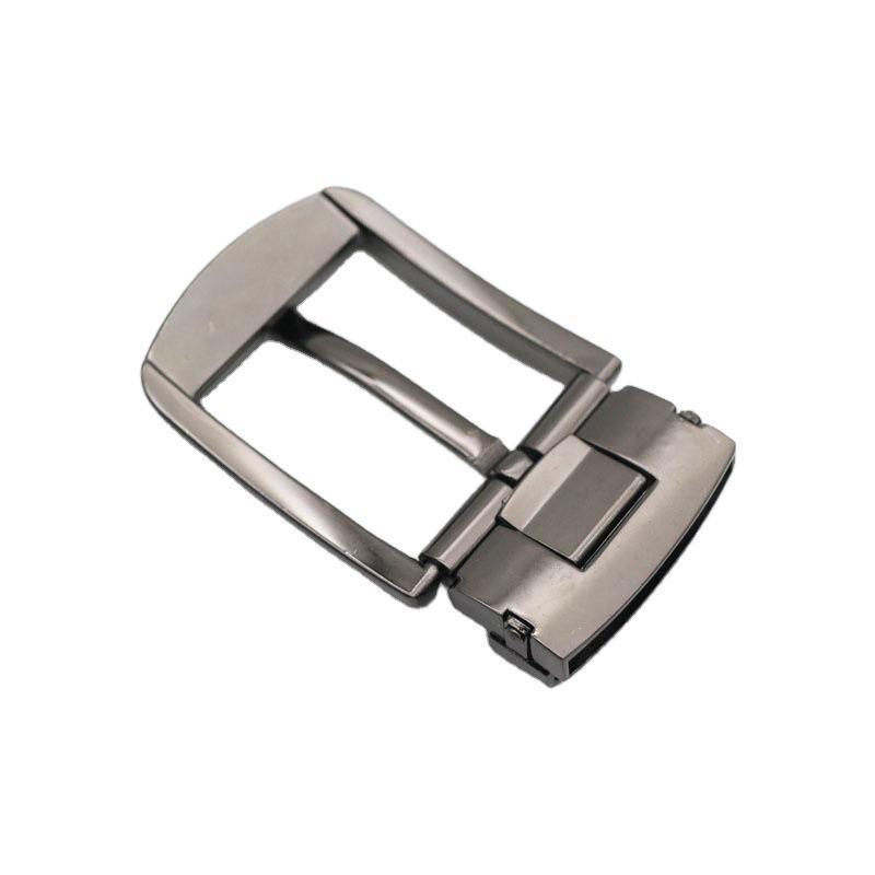 Cinto de Couro com Fivela de Pino de Liga de Cobre 4.0 Masculino (Galvanizado, 3,5 cm)