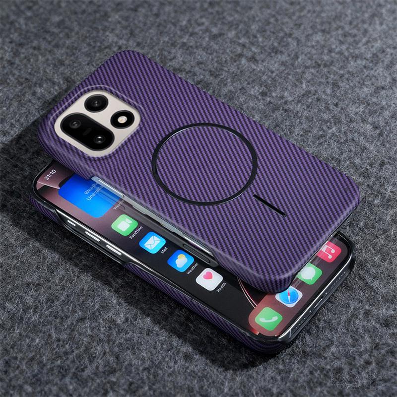 OnePlus 15T/ACE6 Magnetic Carbon Fiber Texture Phone Case with 1+Turbo6 Bracket