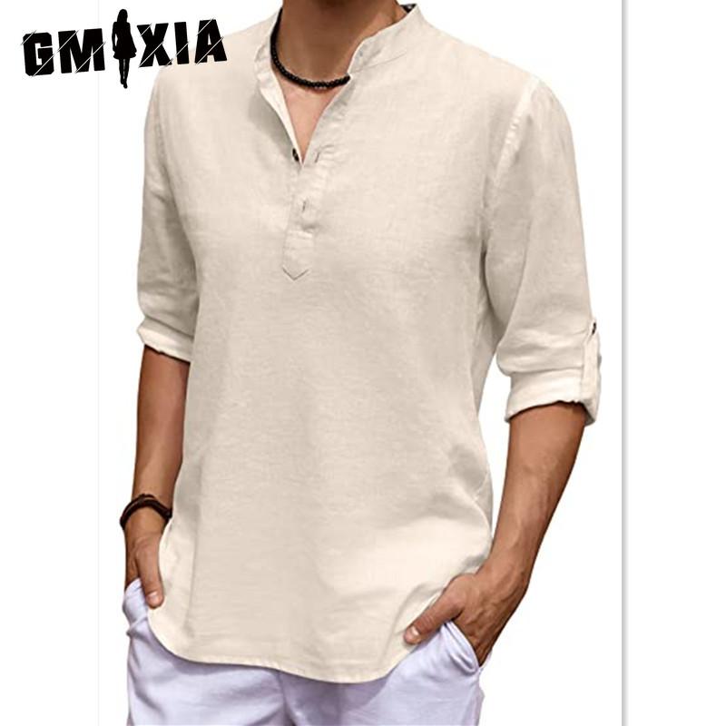 GMXIA Cotton T-shirt Men's Fashion Loose Shirt Printed Compassionate Shirt