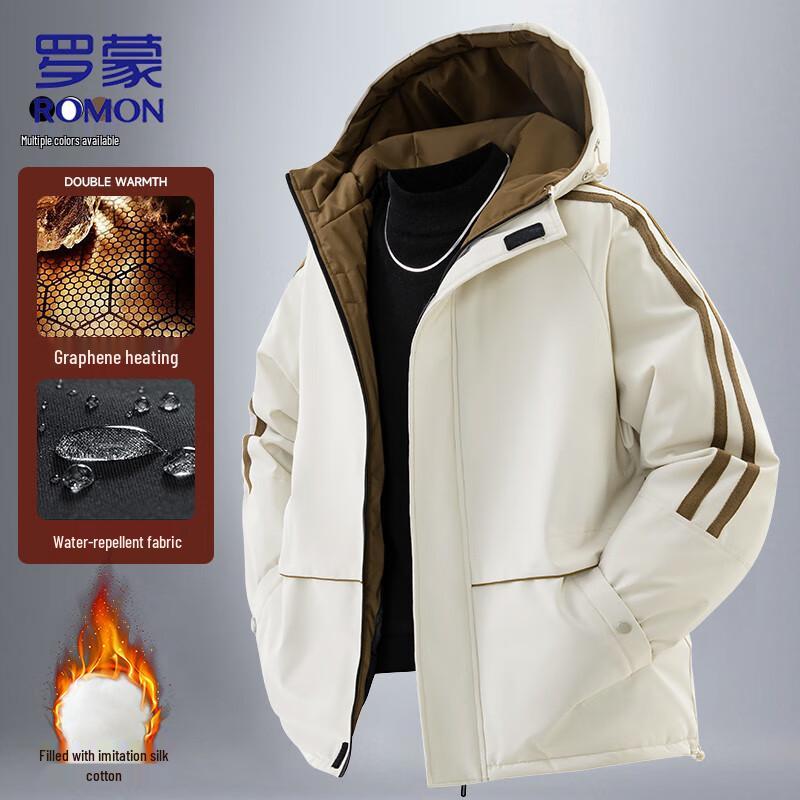 

ROMON Men s Graphene Padded Hooded Winter Jacket 3XL