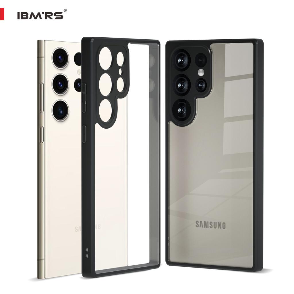 (Comes with wrist strap)IBMRS for Samsung Galaxy S23 Ultra Case, [Military Design]  Camouflage Hard Back Soft edgesTransparent Airbags Phone Case