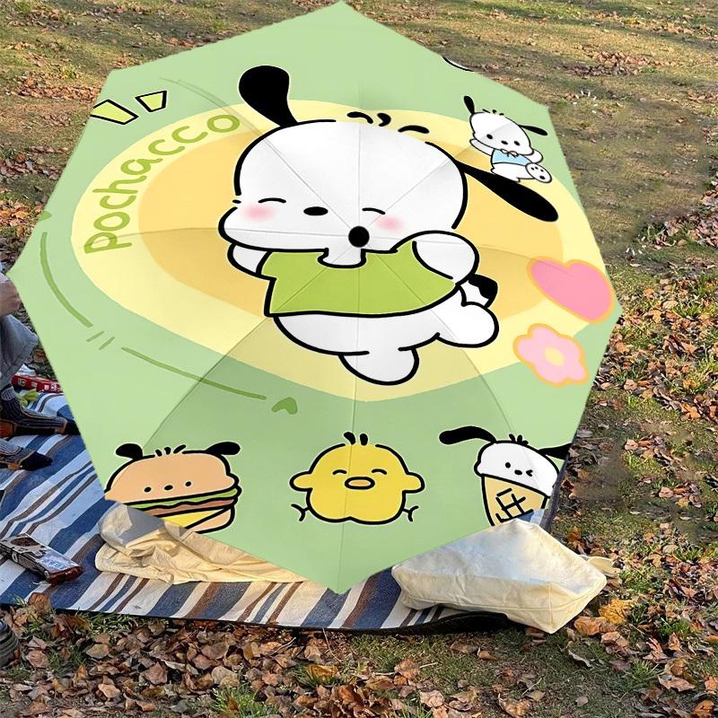 1PC Pochacco Ice cream Umbrella-8-Rib Reinforced, Automatic Open, Lightweight & Durable, Cute Fashion Accessory for Outdoor-P2670