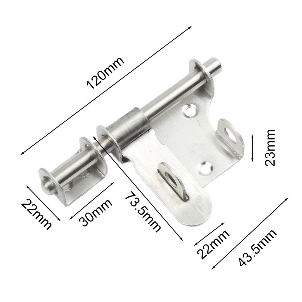 Garden Gate Lock Home Security 15x6.5x2.4cm Door Bolt Shed Door Lock Prevents Forced Entry Multi-surface Mounting
