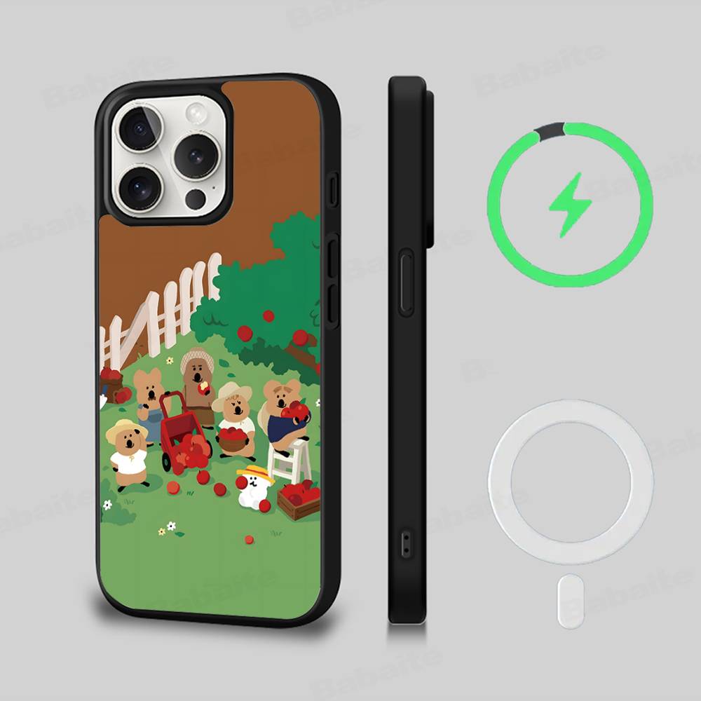Cute Bear Quokkas Magsafe Phone Case For IPhone 16 15 14 13 12 11 17 Pro Max Plus Magnetic Wireless Cover