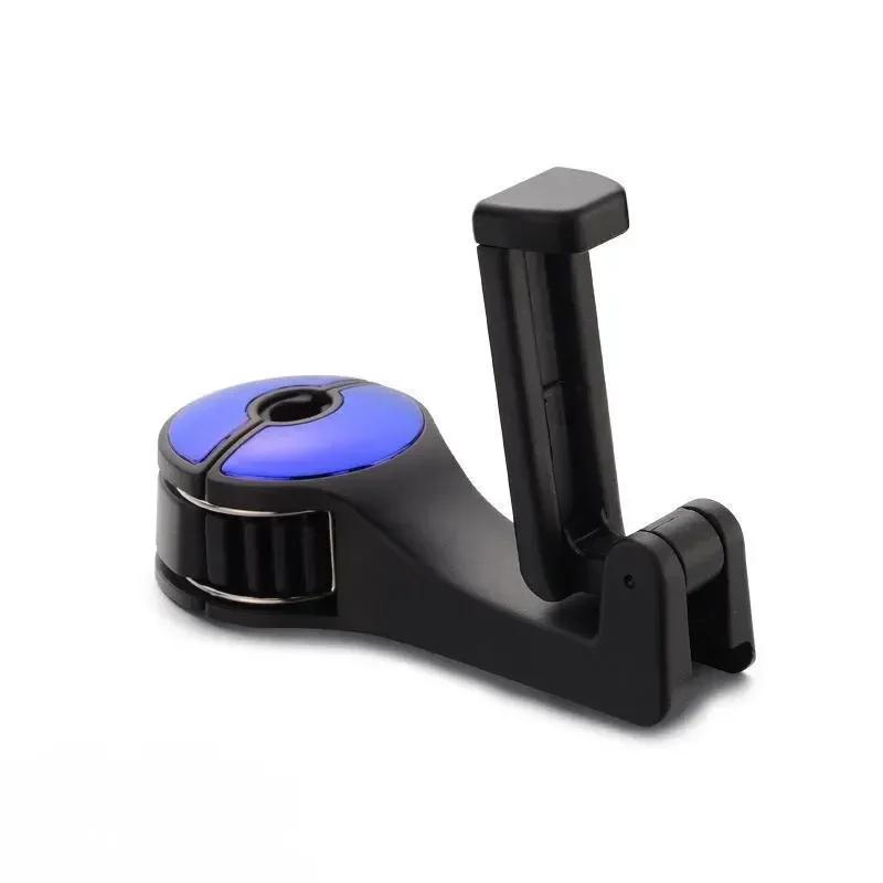 Multifunktionaler 2-in-1-Autohaken, versteckter multifunktionaler Haken für die hintere Kopfstütze, Handyhalter für die Rückseite des Autos, Handyhalter mit Schloss