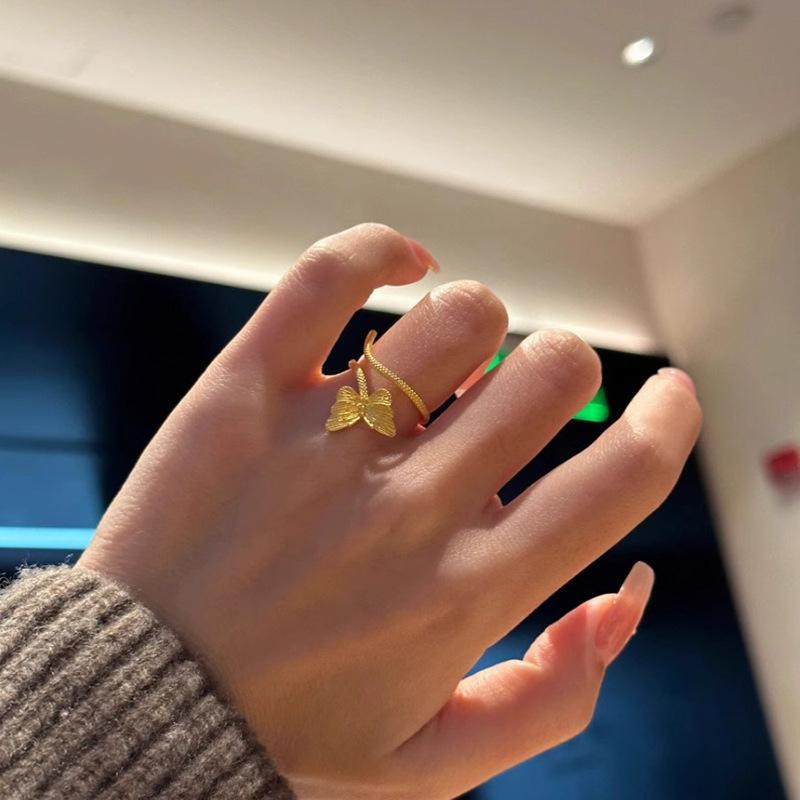 

Кольцо-бабочка Женское легкое роскошное темпераментное кольцо принцессы на ходу Открытое кольцо нежно обхватывает указательный палец