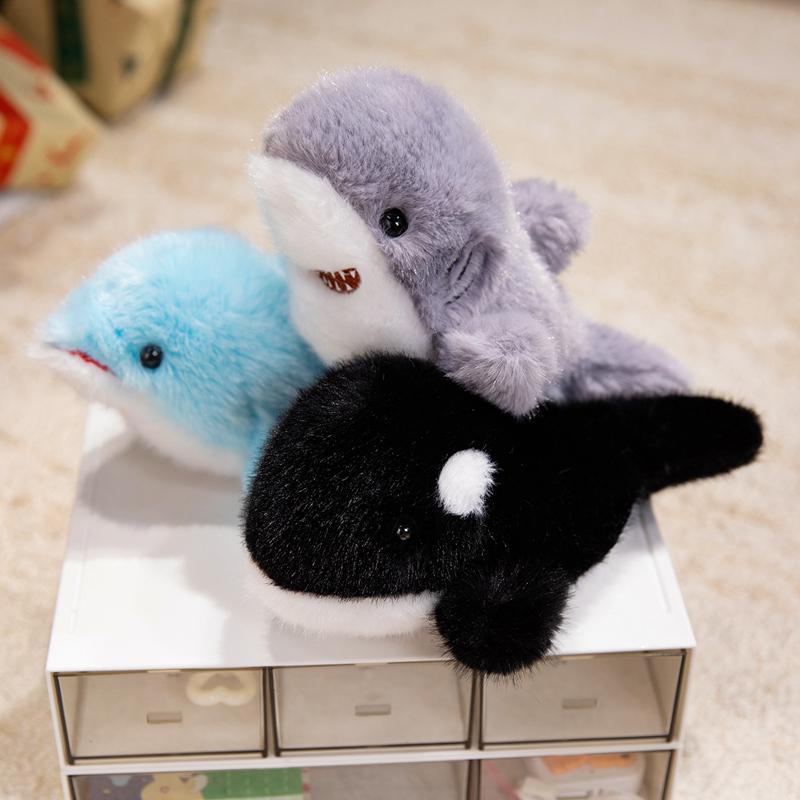 18cm Kreslená Mořská Zvířátka Stolní Společník Plyšové Hračky Panenky Velryba Tuleň Žralok Delfín Lachtan Kawaii Malé Měkké Plyšové Panenky