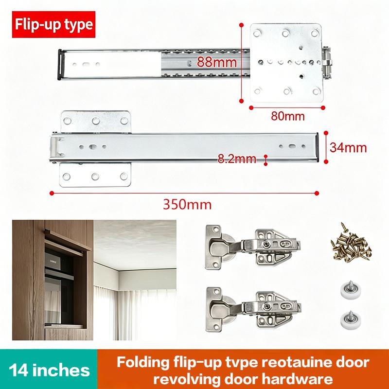 Air Conditioner Cabinet Door Overhead Hidden Folding Rotating Door Track Top Mount Side Flip Built In Pocket Door Hardware