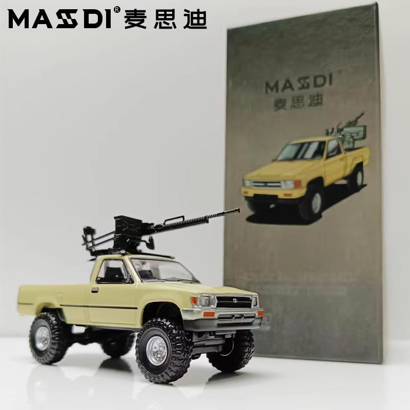 Masdi 1:64 1994 Toyota Hilux Dual Row Four-wheel Drive Ln107 Simulation Miniature Die-cast Model Car Collectible Custom Toy Gift
