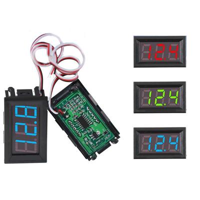 1 Stück LED Digitalvoltmeter 0,56 Zoll 3-Draht LED Digital DC Voltmeter DC0V-30V Verpolungsschutz