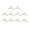 White Plastic Connectors for Tent Poles 16mm Inner Diameter (Pack of 10)