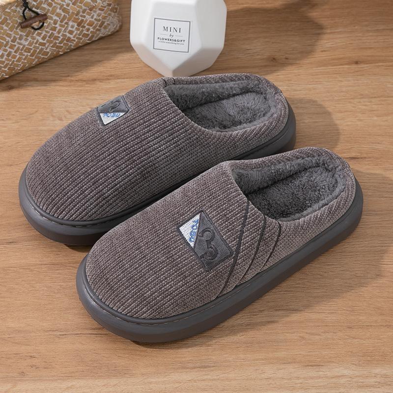 Cotton Slippers Casual Generous Warm Comfortable Thick Bottom Non-slip Odorless Home Autumn and Winter Foot Warm Slippers