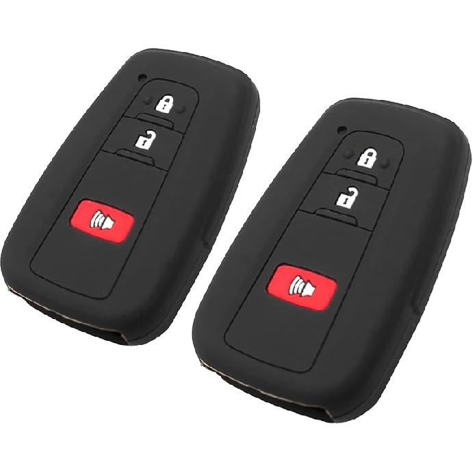 Silicone Key Fob Cover Fit For Toyota 4Runner C-HR Corolla RAV4 Highlander Prius Prime C V AWD-E Smart 3 Buttons Key Fob | Car Accessories | Remote
