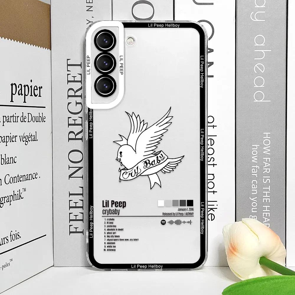 Rapper Lil Peep Hellboy Love Phone Case for Samsung Galaxy S21 S23 S24 S25 Ultra Plus FE Clear Soft Cover for Samsung S22 Fundas