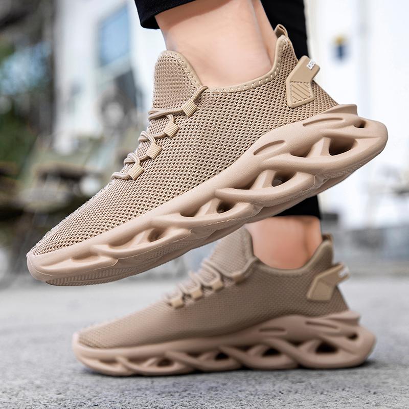 Fashion Fujeak  Fashion Men Running Shoes Sneakers Knit Athletic Sports Blade Cushioning Jogging Trainers Lightweight Footwear 39-48