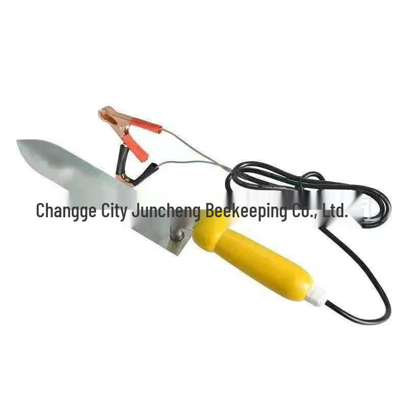 New Arrival: Ultra-Thin Electric Heated Honey Cutting Knife & Stainless Steel Shovel for Beekeeping Yellow Handle 12V Ultra-thin Electric Honey Knife
