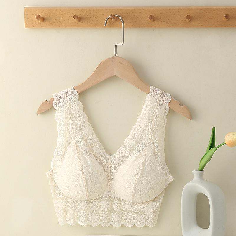 

Кружевной топ на бретелях Весна/Лето: Не требует бюстгальтера, Универсальный с широкими плечами, Красивая спина, Цельный танк без косточек. L: for 90-110 lbs белый