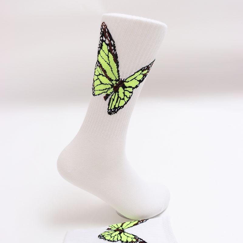 

Ladies Spring Street Sport Butterfly Cotton Medium Tube Socks 1 pair