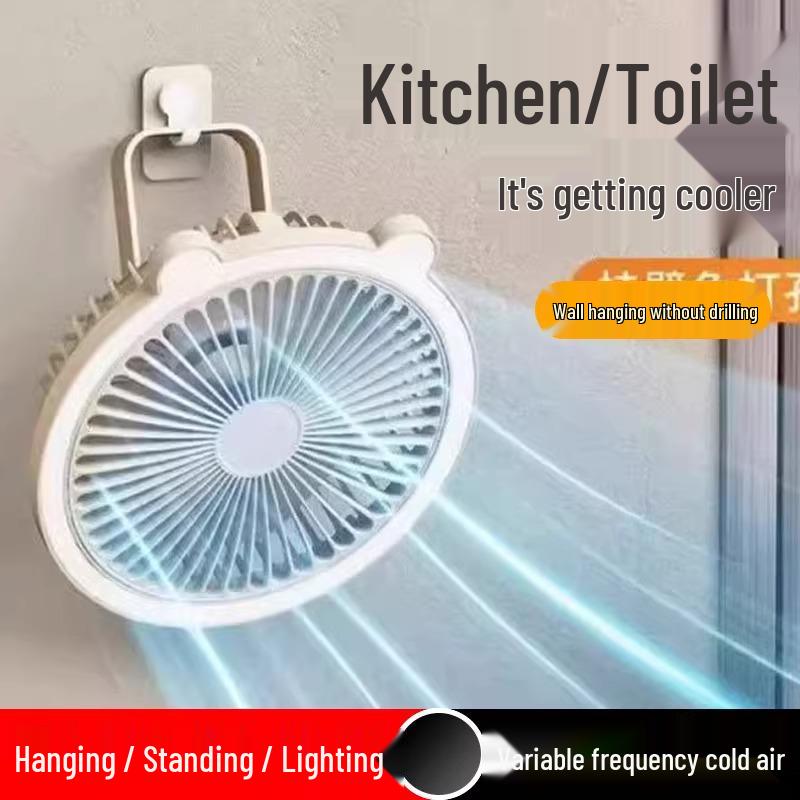 Silent Wall-Mounted Portable Fan for Kitchen and Bathroom