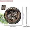 Retro Owl Family Tree Hole Wooden Sign - Rustic Decorative Plaque for Home & Office Decor - Ideal Window Hanging Ornament - Perfect for Room Decor
