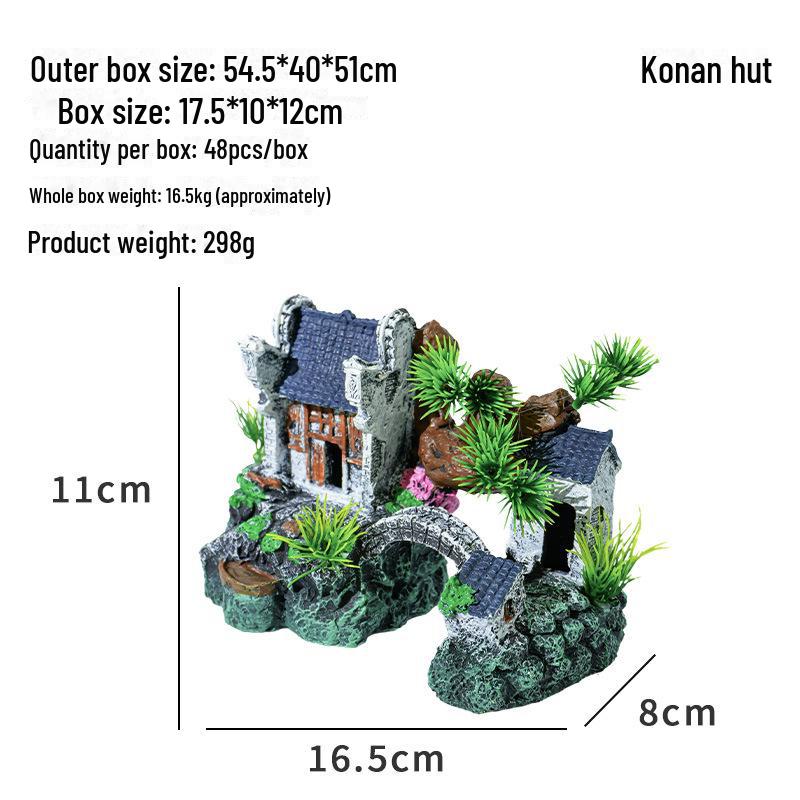 

Ретро-украшение аквариума Jiangnan: Каменистая горка коттеджа Yunhelou