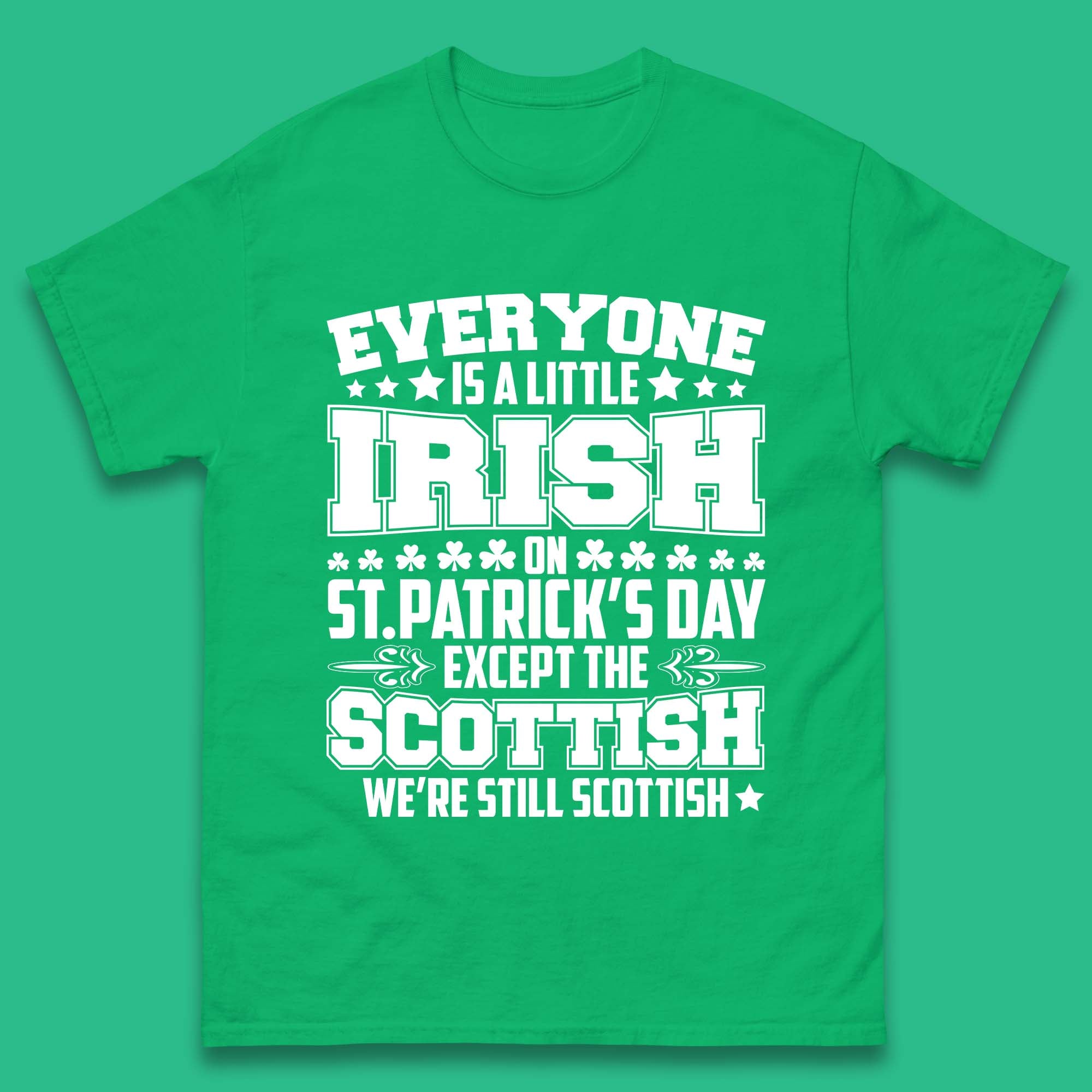 Scottish St Patrick s Day Mens T-Shirt Womens Tops Tees 3XL