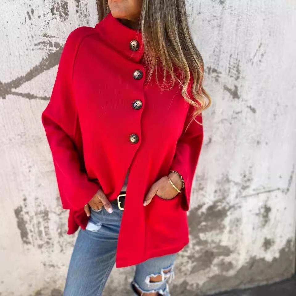 2024 Autumn/Winter Women's Casual Stand-Up Collar Single-Breasted Jacket