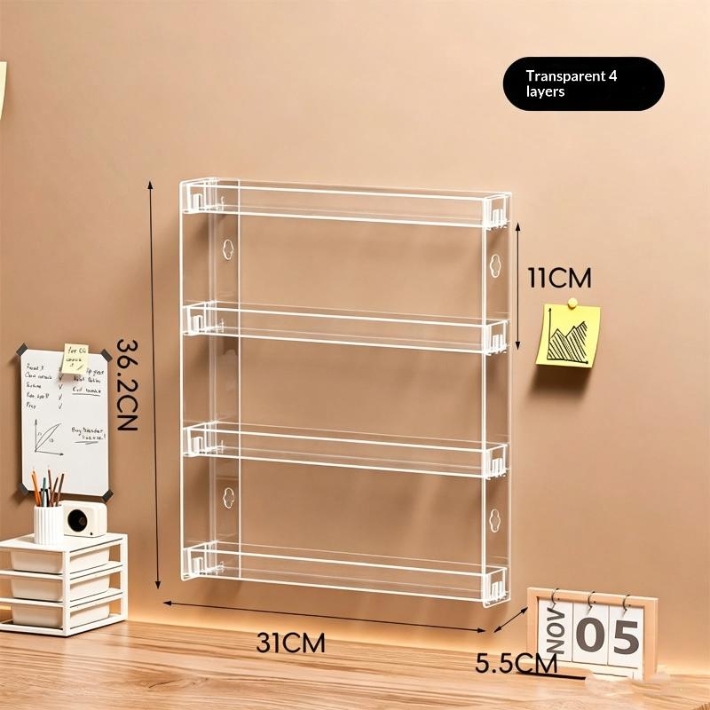 3/4/5/6-stöckiger klarer Make-up-Organizer zur Wandmontage & für die Arbeitsplatte Aufbewahrungshalter für Badezimmer Hautpflege Kosmetik