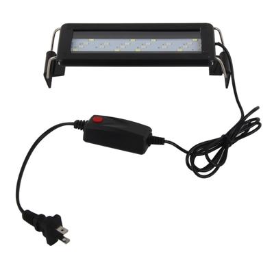 Luce LED per Acquario Cambia Colore Luce per Acquario con Staffe Estensibili Nera per Pesci d'Acquario