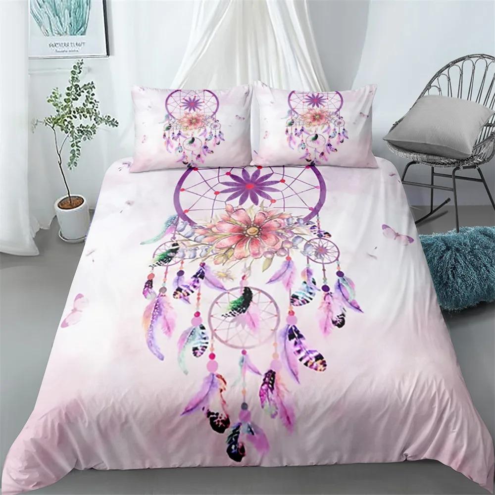 Indian Chief Crown Hand Draw Bedding Set Single Twin Double Queen King Cal King Size Bed Linen Set