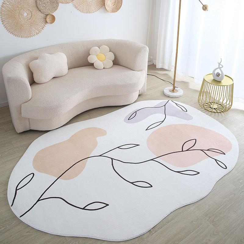 Irregular Living Room Carpet Minimalist Style Bedroom Blanket Household Children's Room Carpet Mat