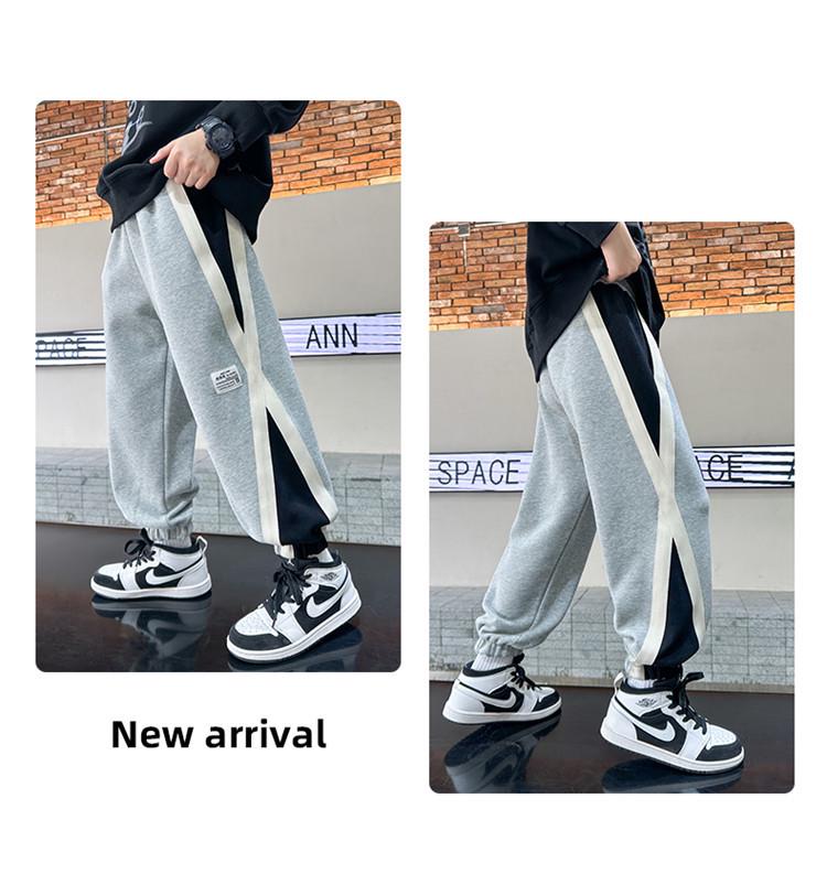 Children's Autumn Colorblock Pants Boys 2025: Casual Loose-Fit Fashion