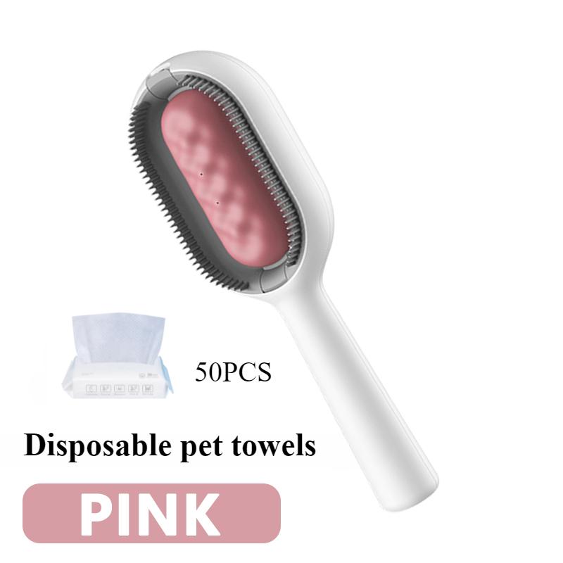 

3 в 1 щетка для удаления шерсти для кошек, щетка для чистки собак, кошек, силиконовая расческа для ухода за домашними животными с резервуаром для воды, аксессуары для товаров для животных