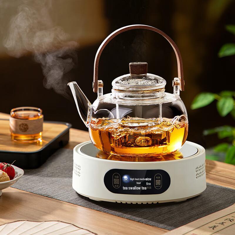 Electric Glass Tea Kettle & Ceramic Stove Set