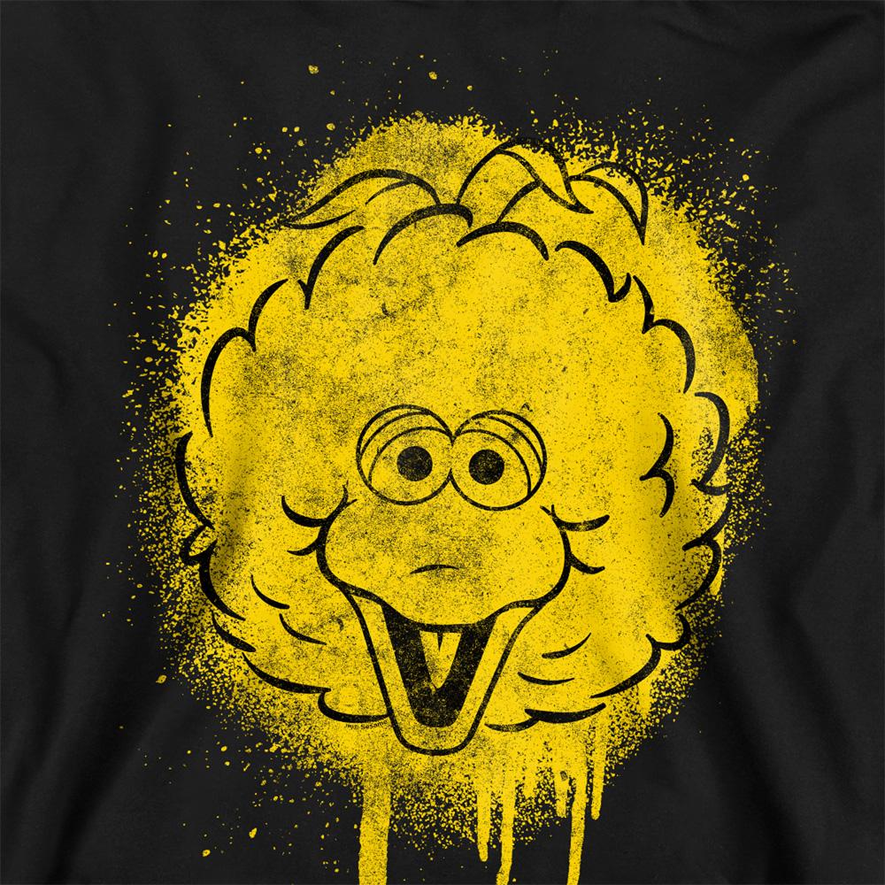 Sesame Street Unisex Adult Spray Face Big Bird Graffiti Sweatshirt