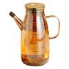 Stainless Steel Glass Oil Pot for Kitchen - Large Oil, Soy Sauce, and Vinegar Container