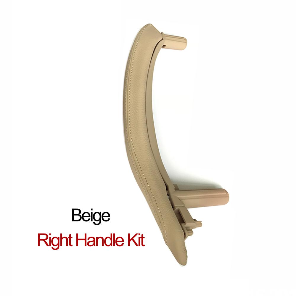 Upgraded Left Right Interior Door Handle Assembly with Outer Leather Cover For BMW X5 X6 F15 F16