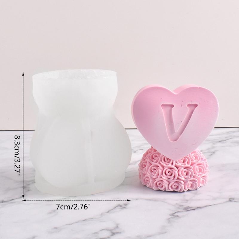 Valentine's Day Candle Silicone Mold for Handmade Chocolate Decoration Gypsum Aromatherapy Soap Resin Silicone Mould