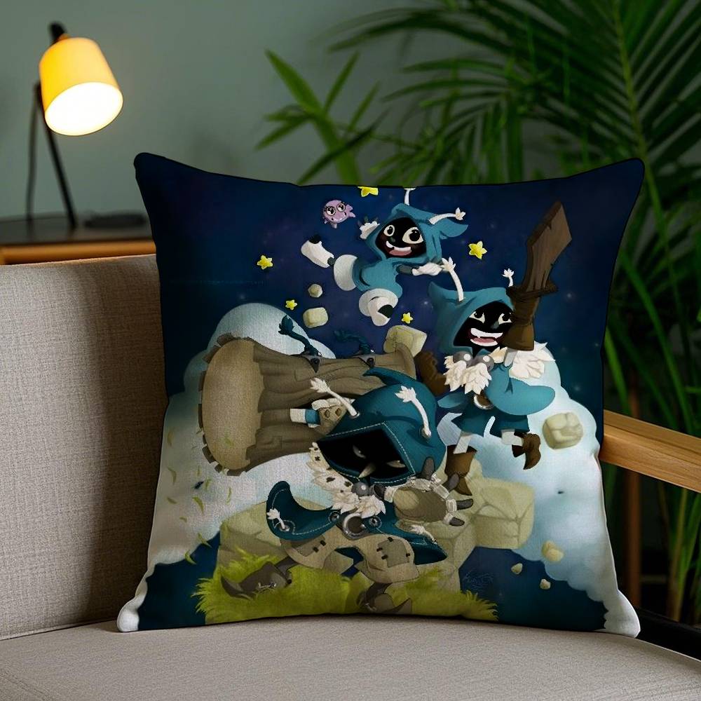 Game D-Dofus Pillow Case Home Dorm Chair Back Short Plush Double-sided Printing Office Nap Time Cushion Cover