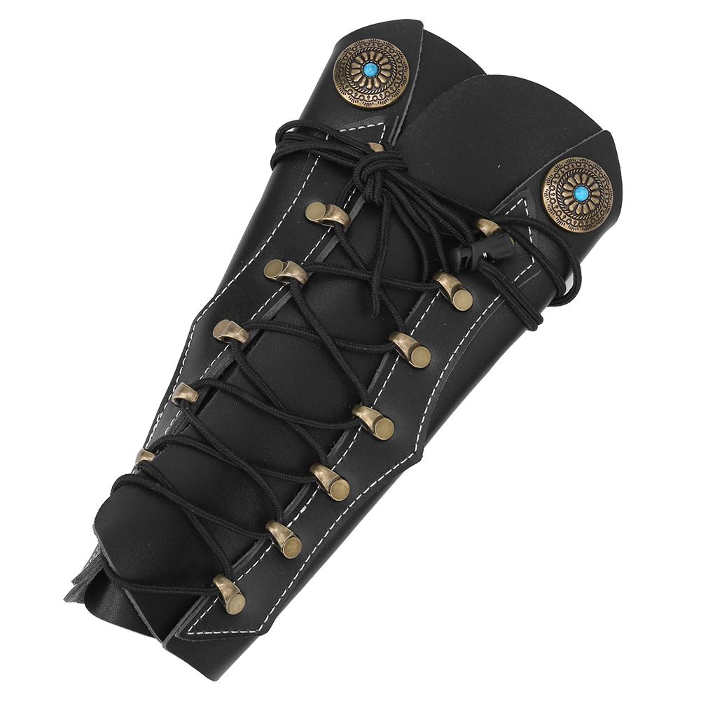 G63 Leather Archery Arm Protector Guard Armband for Shooting Hunting Archery Arrow Bow Supplies EquipmentBlack