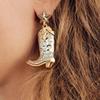 Retro Catching Eye Five Pointed Star Alloy Earrings Ideal For Women Trendy