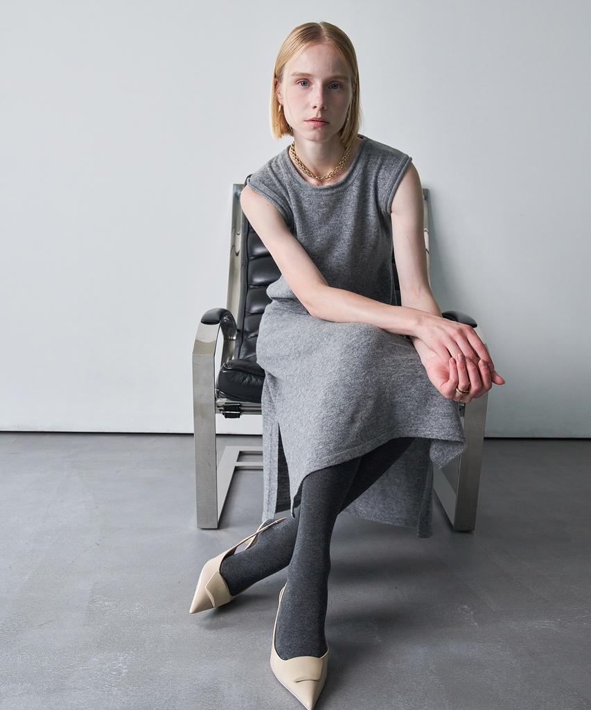 Pilot Cashmere Blend Sleeveless Dress (Grey)