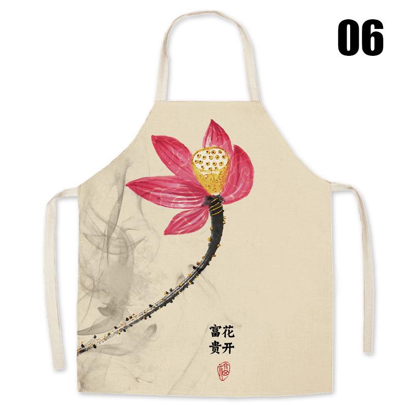 Chinese Style Retro Apron Chinese Traditional Thin Cooking Waist Apron Kitchen Restaurant Cooking Pinafore Work Clothes