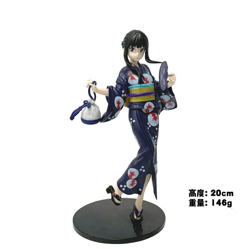 

20cm Lycoris Recoil Anime Figure Bathrobe Nishikigi Chisato Action Figure Kawaii Inoue Takina Figurine PVC Collection Model Toys